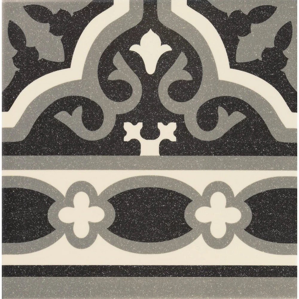 Плитка керамогранітна Florentine Black Cenefa 200x200x9 Mainzu