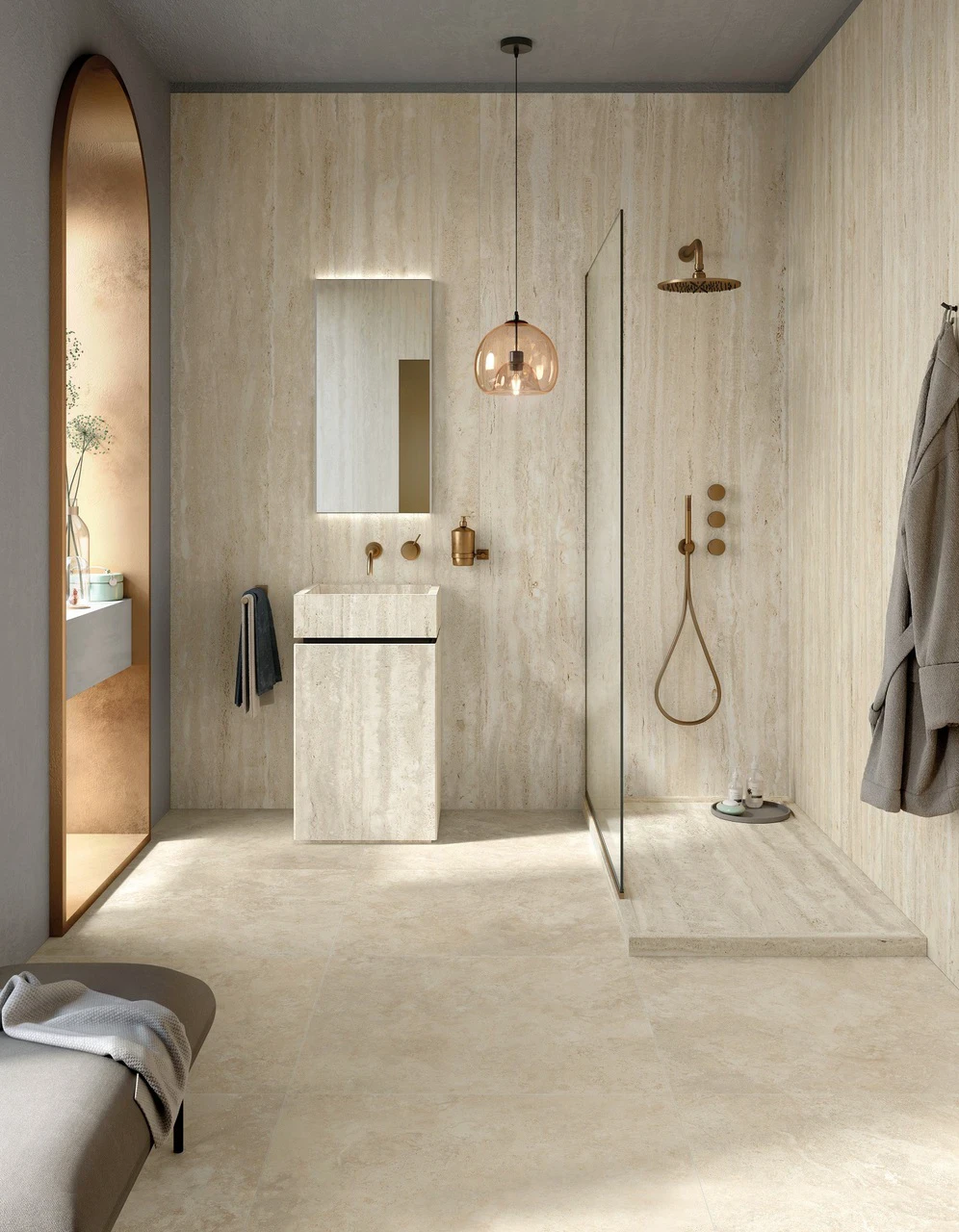 Плитка керамогранітна EY 13 Elysian Travertino SP SQ 1200x1200x9 Mirage Плитка керамогранітна EY 13 Elysian Travertino SP SQ 1200x1200x9 Mirage
