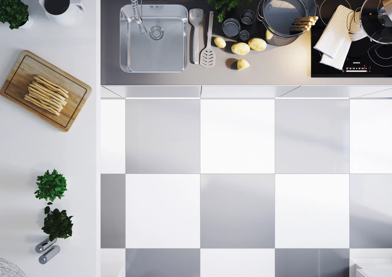 Плитка керамогранітна Cambia White LAP 597x597x8 Cerrad