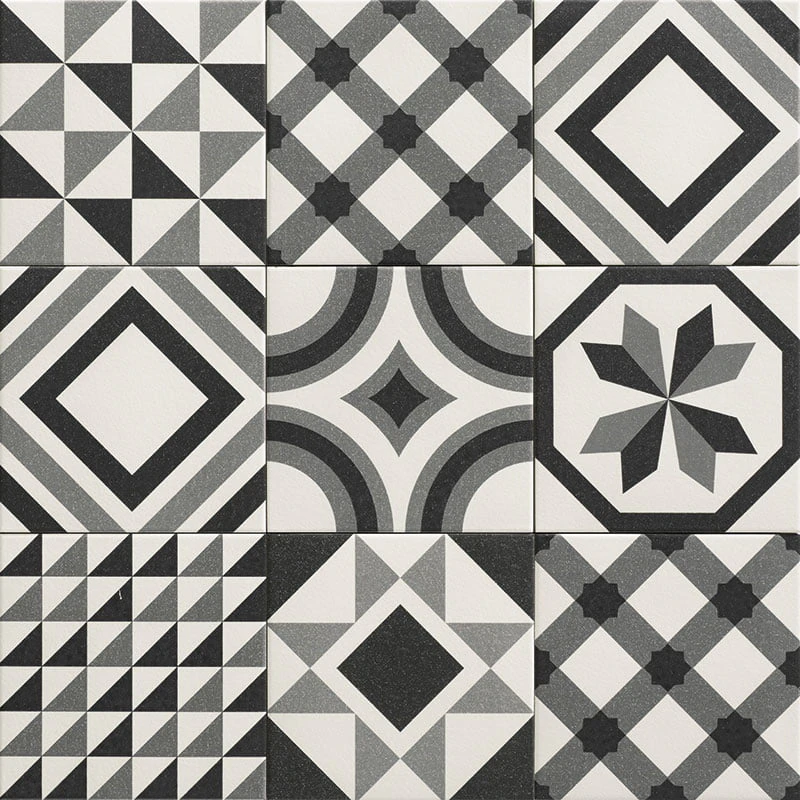 Плитка керамогранитная Trinity Black 200x200 Mainzu