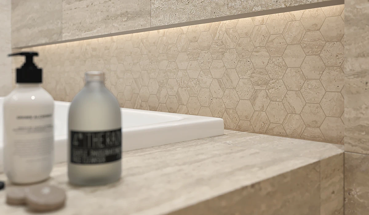Мозаїка Sunlight Stone Beige Hexagon 220x255x6 Paradyz Мозаїка Sunlight Stone Beige Hexagon 220x255x6 Paradyz