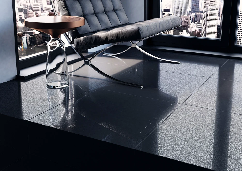 Плитка керамогранітна Cambia Black LAP 597x597x8 Cerrad Плитка керамогранітна Cambia Black LAP 597x597x8 Cerrad